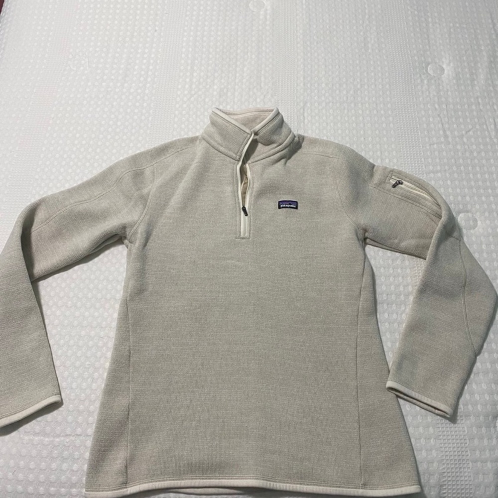 Patagonia oatmeal colored better sweater Quarter-Zip Fleece